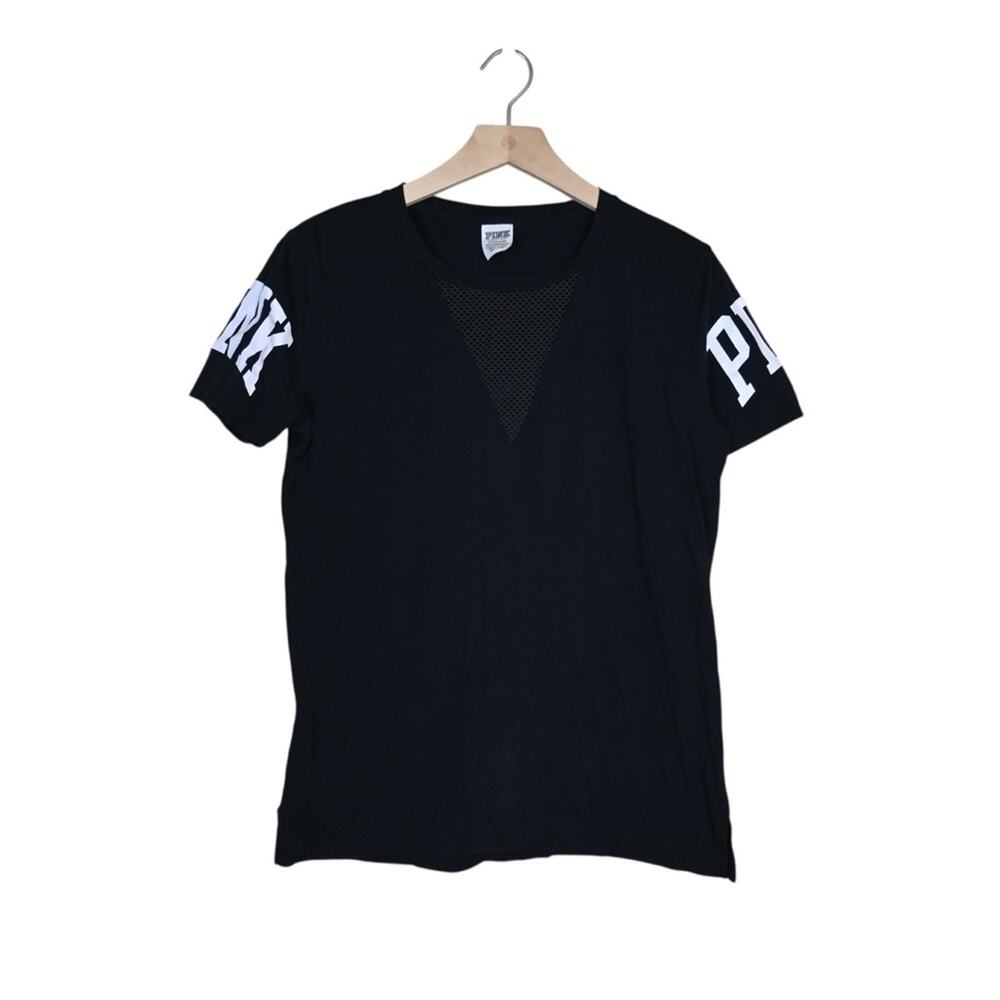 PINK Victoria's Secret Women's S Black Short Sleeve T-Shirt